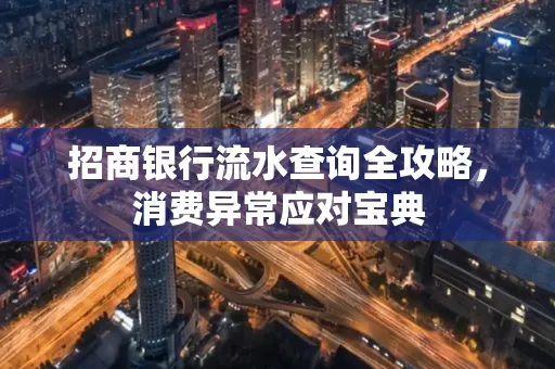 招商银行流水查询全攻略，消费异常应对宝典
