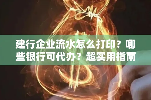 建行企业流水怎么打印?哪些银行可代办?超实用指南来了!