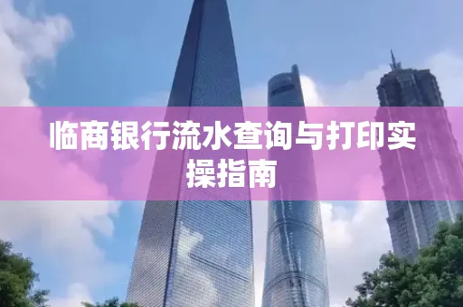 临商银行流水查询与打印实操指南