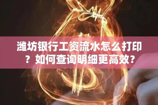 潍坊银行工资流水怎么打印?如何查询明细更高效?