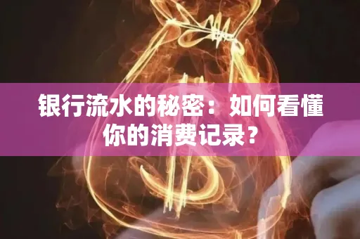 银行流水的秘密:如何看懂你的消费记录?