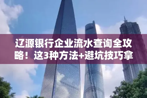 辽源银行企业流水查询全攻略!这3种方法+避坑技巧拿好不谢