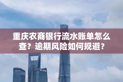 重庆农商银行流水账单怎么查?逾期风险如何规避?
