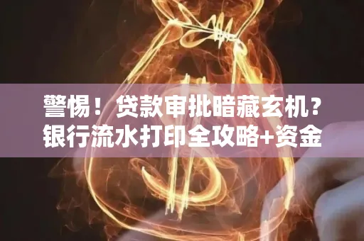 警惕!贷款审批暗藏玄机?银行流水打印全攻略+资金用途审查真相大揭秘