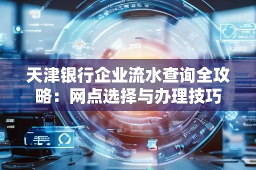 天津银行企业流水查询全攻略:网点选择与办理技巧