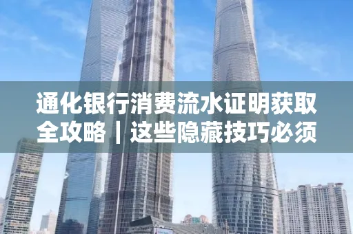 通化银行消费流水证明获取全攻略|这些隐藏技巧必须掌握