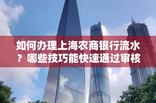 如何办理上海农商银行流水?哪些技巧能快速通过审核?