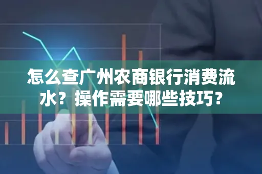 怎么查广州农商银行消费流水?操作需要哪些技巧?