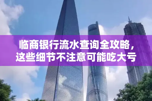 临商银行流水查询全攻略,这些细节不注意可能吃大亏