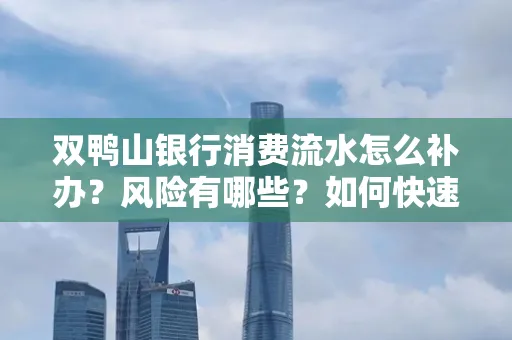 双鸭山银行消费流水怎么补办?风险有哪些?如何快速处理?