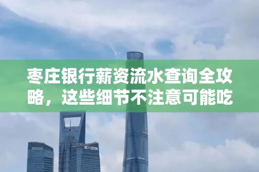枣庄银行薪资流水查询全攻略,这些细节不注意可能吃大亏