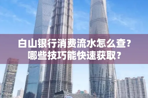白山银行消费流水怎么查?哪些技巧能快速获取?