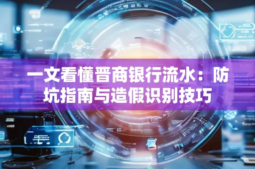 一文看懂晋商银行流水:防坑指南与造假识别技巧