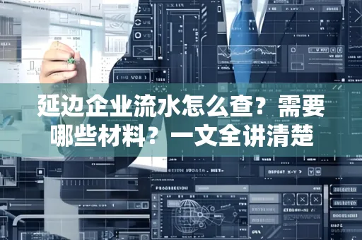 延边企业流水怎么查?需要哪些材料?一文全讲清楚