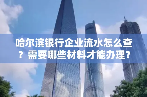 哈尔滨银行企业流水怎么查?需要哪些材料才能办理?