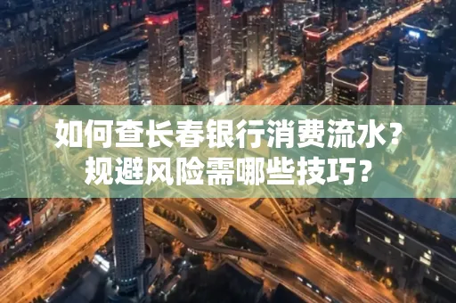 如何查长春银行消费流水?规避风险需哪些技巧?
