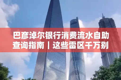 巴彦淖尔银行消费流水自助查询指南|这些雷区千万别踩