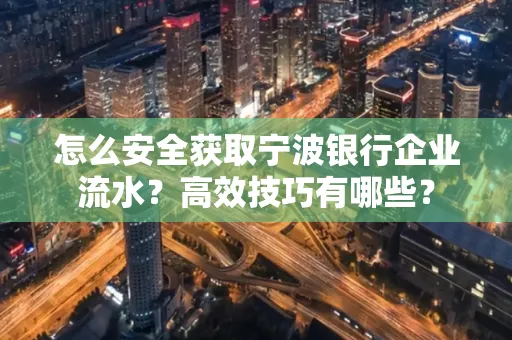 怎么安全获取宁波银行企业流水?高效技巧有哪些?